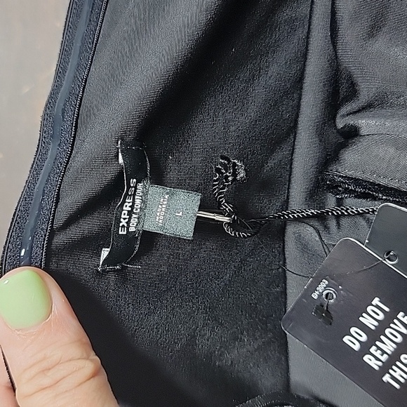 Body Contour Velvet Deep V-Neck Halter Bodysuit -L - Picture 3 of 4